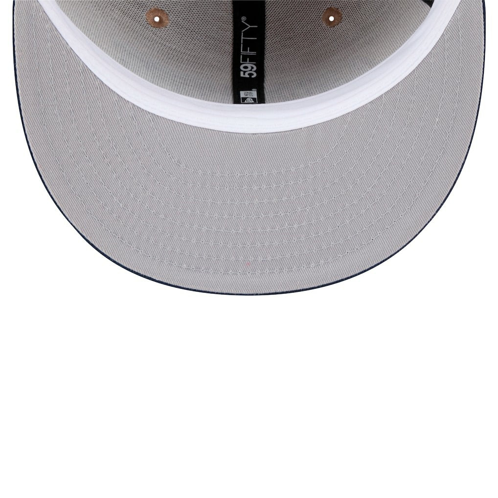 New York Giants New Era Wordmark Logo Main 59FIFTY Fitted Hat - Tan Hats