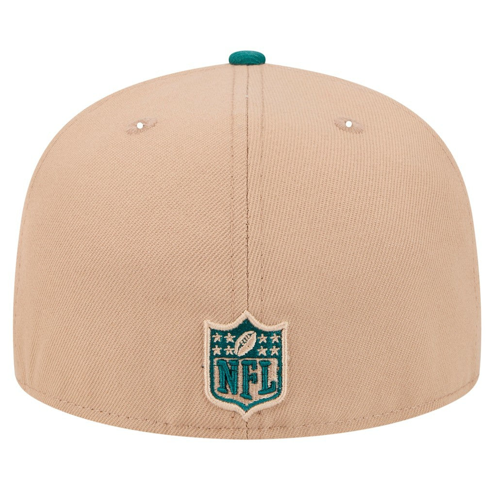 Philadelphia Eagles New Era Logo Main 59FIFTY Fitted Hat - Tan Hats