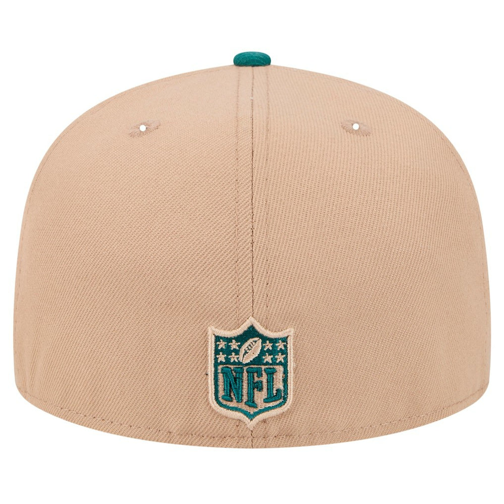 Philadelphia Eagles New Era Logo Main 59FIFTY Fitted Hat - Tan Hats