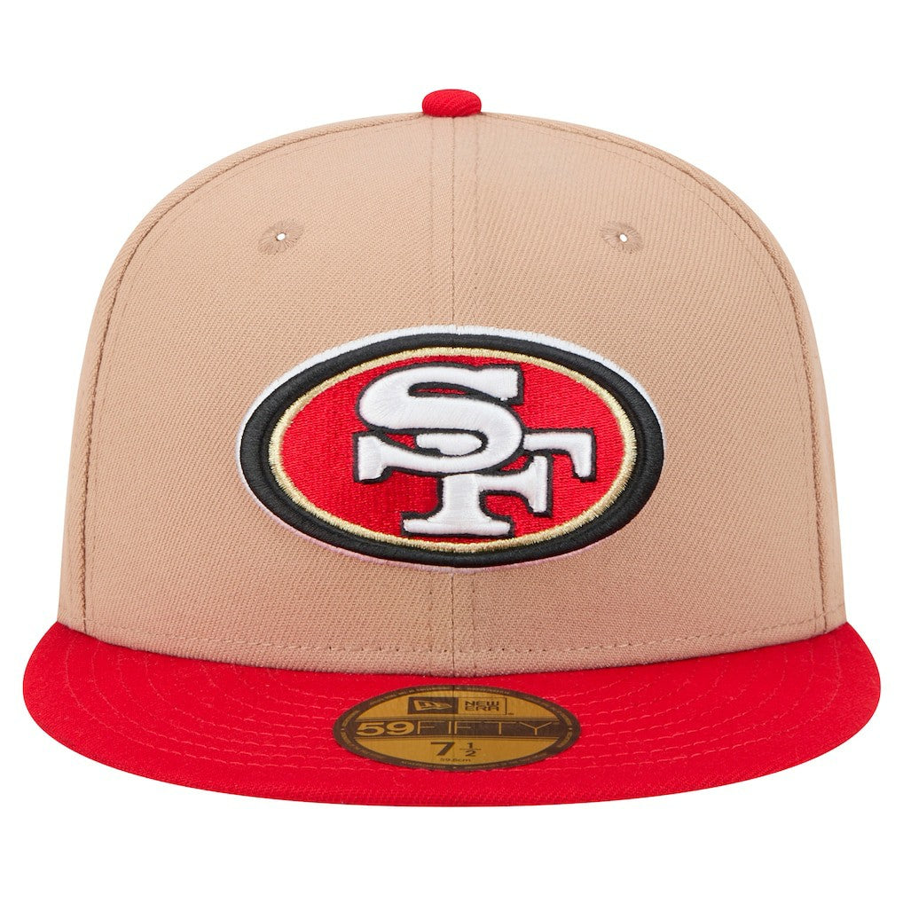San Francisco 49ers New Era Logo Main 59FIFTY Fitted Hat - Tan Hats