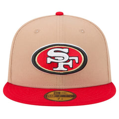 San Francisco 49ers New Era Logo Main 59FIFTY Fitted Hat - Tan Hats