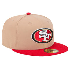 San Francisco 49ers New Era Logo Main 59FIFTY Fitted Hat - Tan Hats