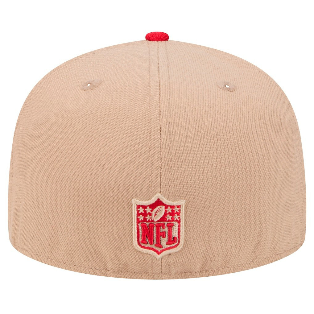 San Francisco 49ers New Era Logo Main 59FIFTY Fitted Hat - Tan Hats