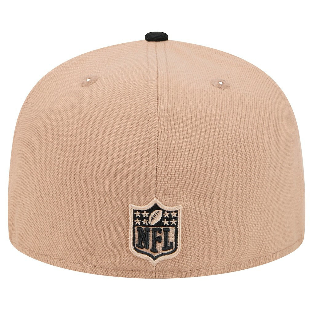 Las Vegas Raiders New Era Logo Main 59FIFTY Fitted Hat - Tan Hats