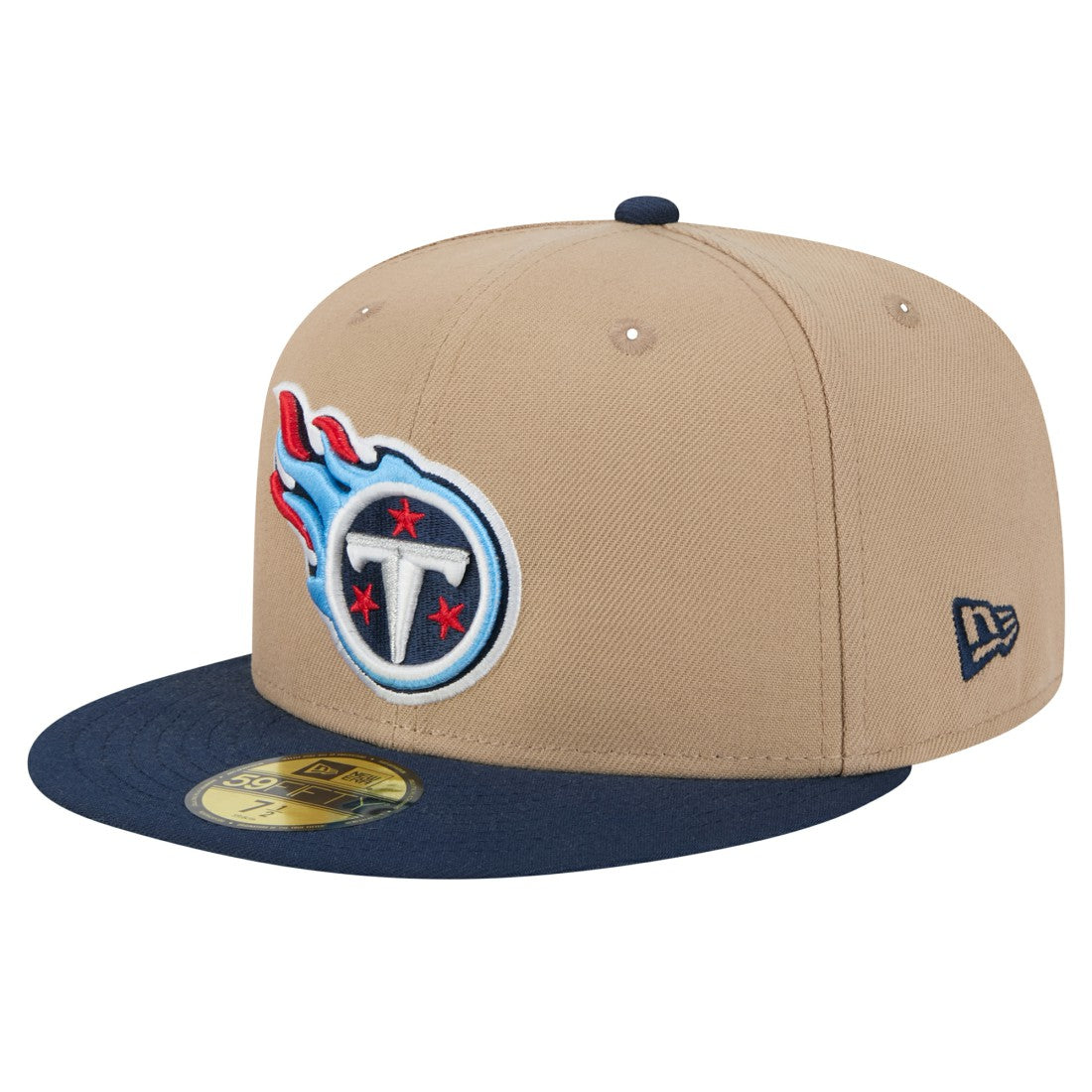 Tennessee Titans New Era Logo Main 59FIFTY Fitted Hat - Tan Hats
