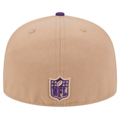 Minnesota Vikings New Era Logo Main 59FIFTY Fitted Hat - Tan Hats