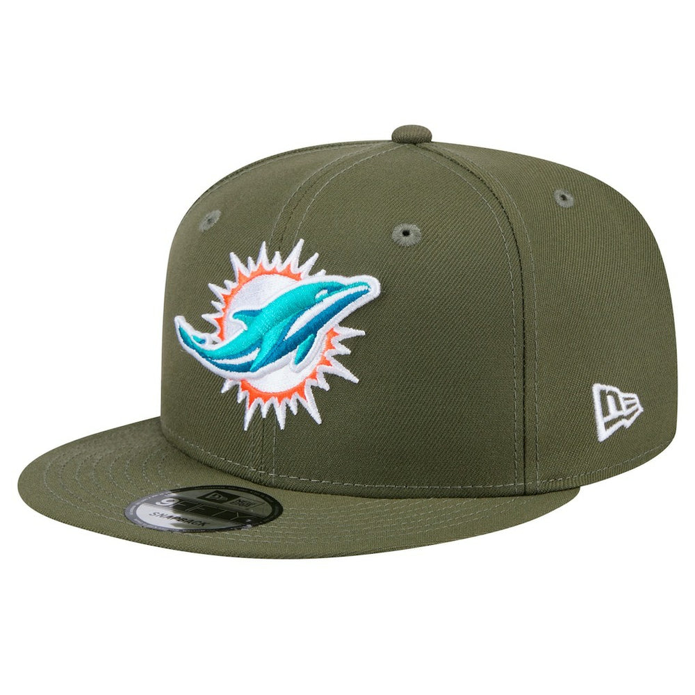 Miami Dolphins New Era Main 9FIFTY Snapback Hat - Olive Hats