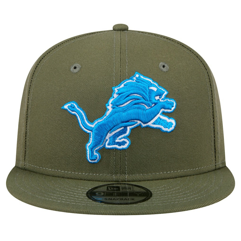 Detroit Lions New Era Main 9FIFTY Snapback Hat - Olive Hats