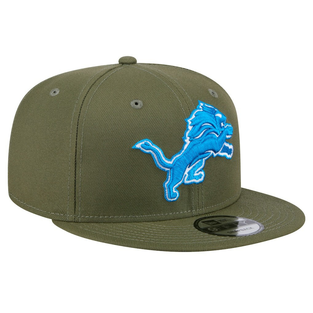 Detroit Lions New Era Main 9FIFTY Snapback Hat - Olive Hats