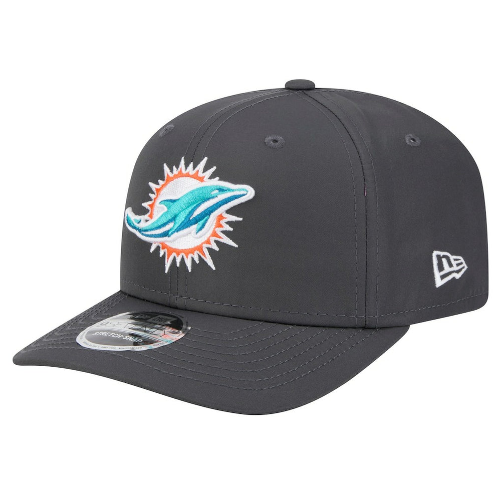 Miami Dolphins New Era Main 9SEVENTY Stretch-Snap Hat - Graphite Hats
