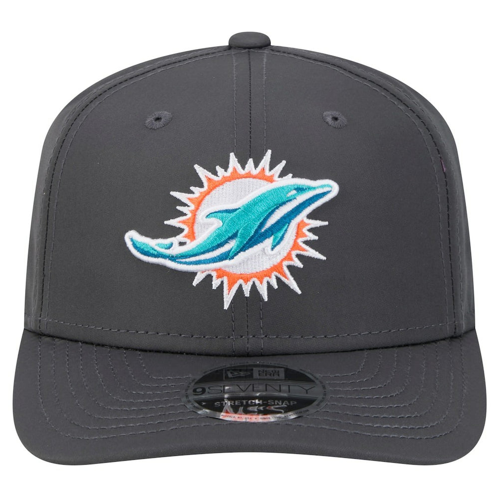 Miami Dolphins New Era Main 9SEVENTY Stretch-Snap Hat - Graphite Hats
