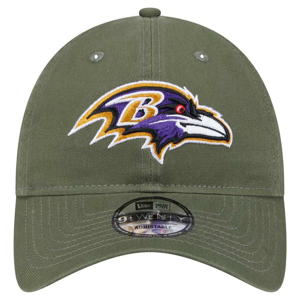 Baltimore Ravens New Era Main 9TWENTY Adjustable Hat - Olive Hats