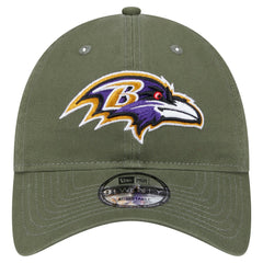 Baltimore Ravens New Era Main 9TWENTY Adjustable Hat - Olive Hats