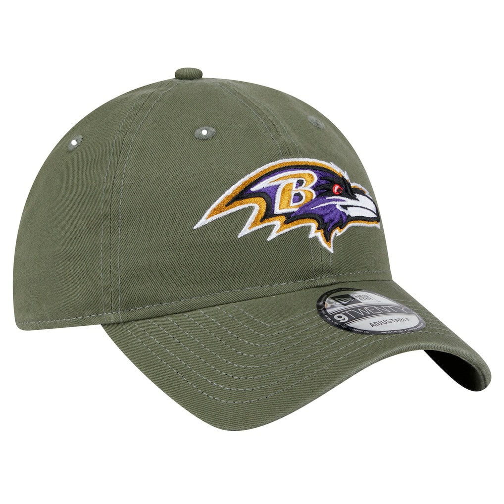 Baltimore Ravens New Era Main 9TWENTY Adjustable Hat - Olive Hats