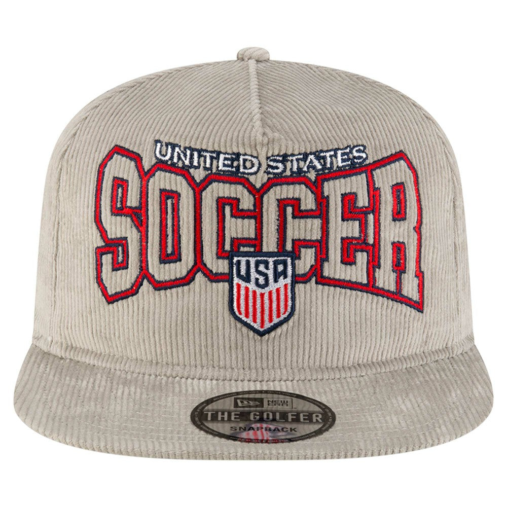 USMNT New Era Corduroy Golfer Adjustable Hat Gray - New Era outlet