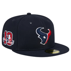 Houston Texans New Era Main Side Patch 59FIFTY Fitted Hat - Navy Hats