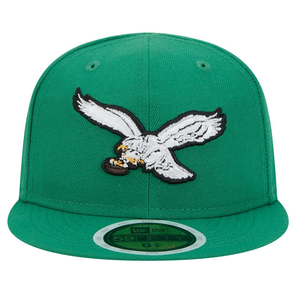 Philadelphia Eagles New Era Youth Main 59FIFTY Fitted Hat - Kelly Green Hats