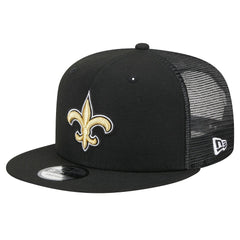 New Orleans Saints New Era Main Trucker 9FIFTY Snapback Hat - Black Hats