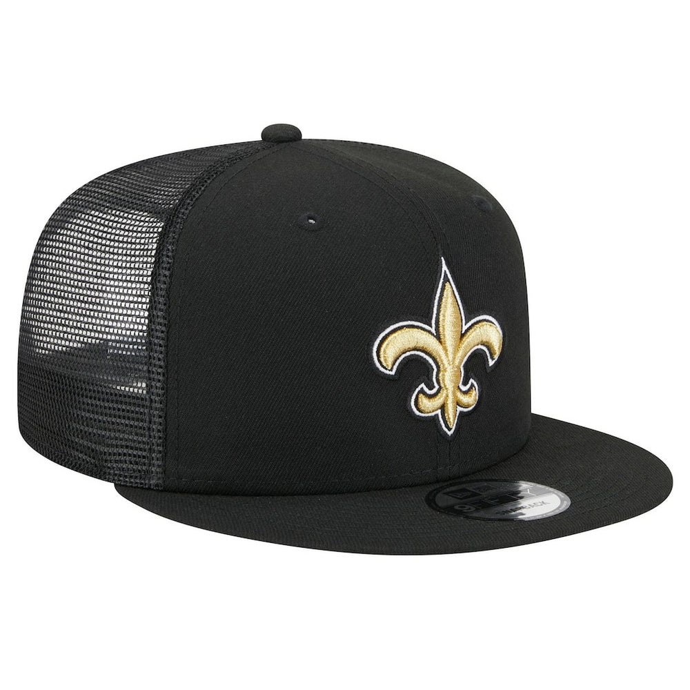 New Orleans Saints New Era Main Trucker 9FIFTY Snapback Hat - Black Hats