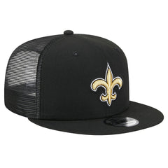 New Orleans Saints New Era Main Trucker 9FIFTY Snapback Hat - Black Hats