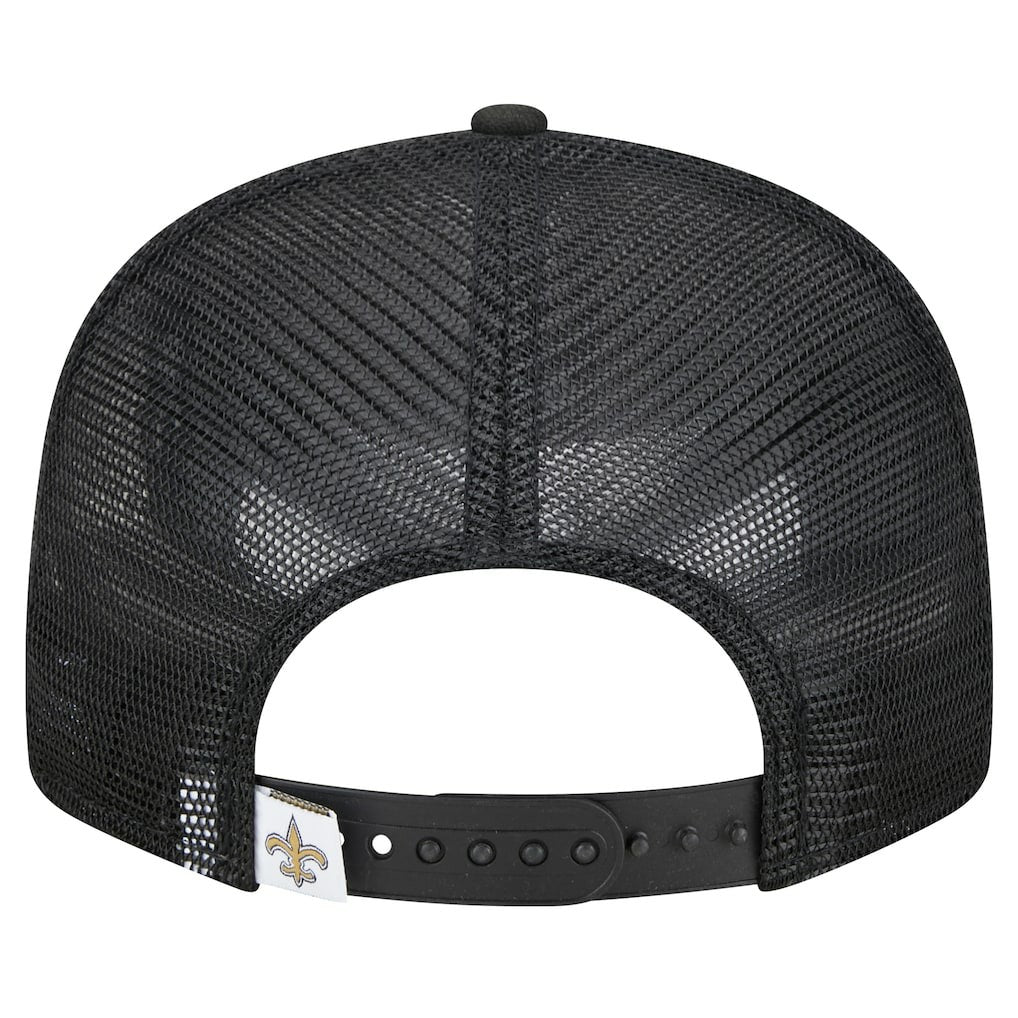 New Orleans Saints New Era Main Trucker 9FIFTY Snapback Hat - Black Hats