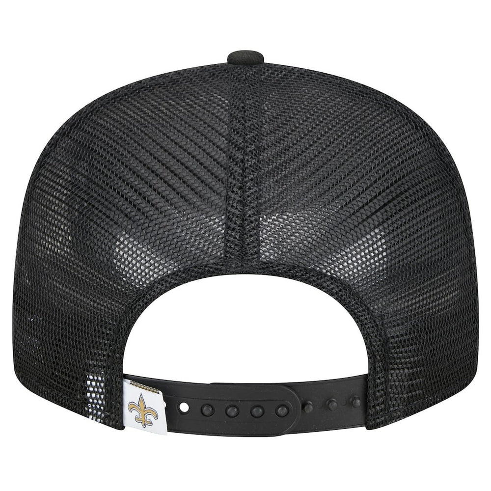 New Orleans Saints New Era Main Trucker 9FIFTY Snapback Hat - Black Hats