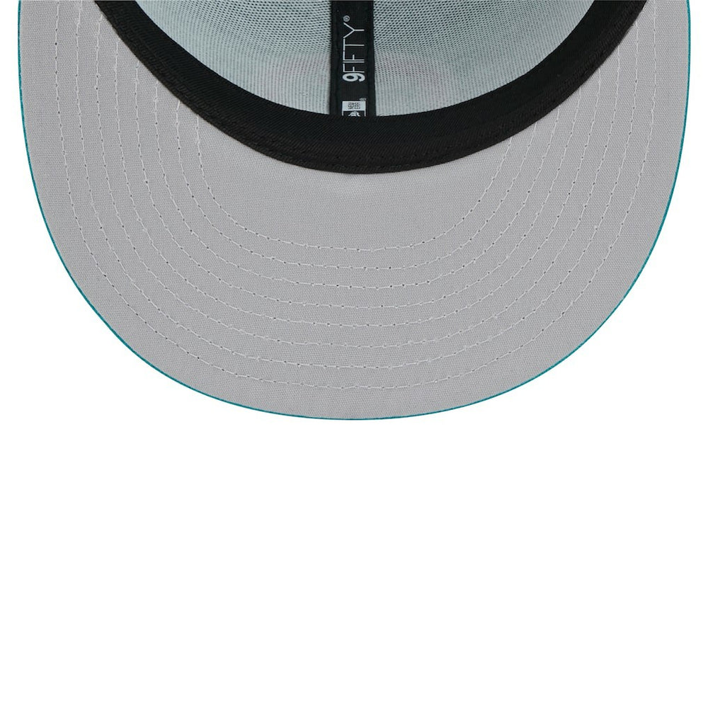 Miami Dolphins New Era Throwback Main Trucker 9FIFTY Snapback Hat - Aqua Hats