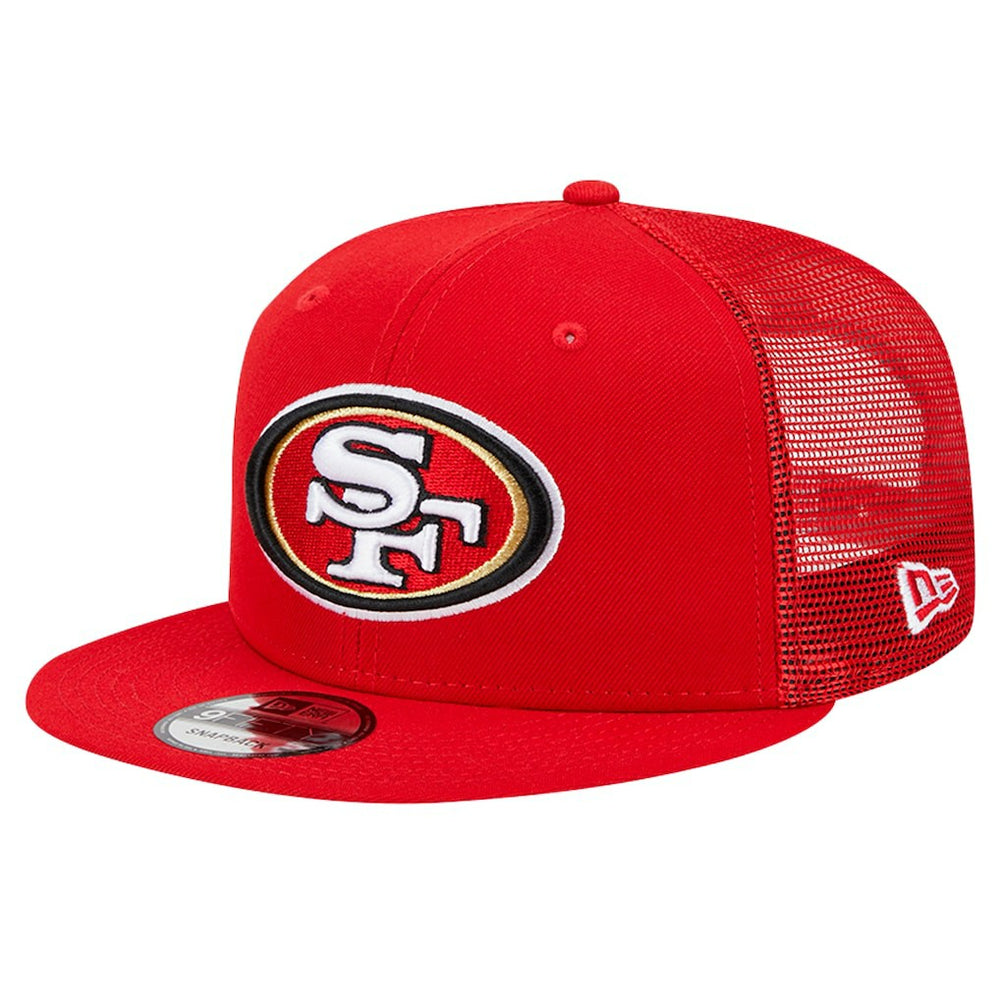 San Francisco 49ers New Era Main Trucker 9FIFTY Snapback Hat - Scarlet Hats