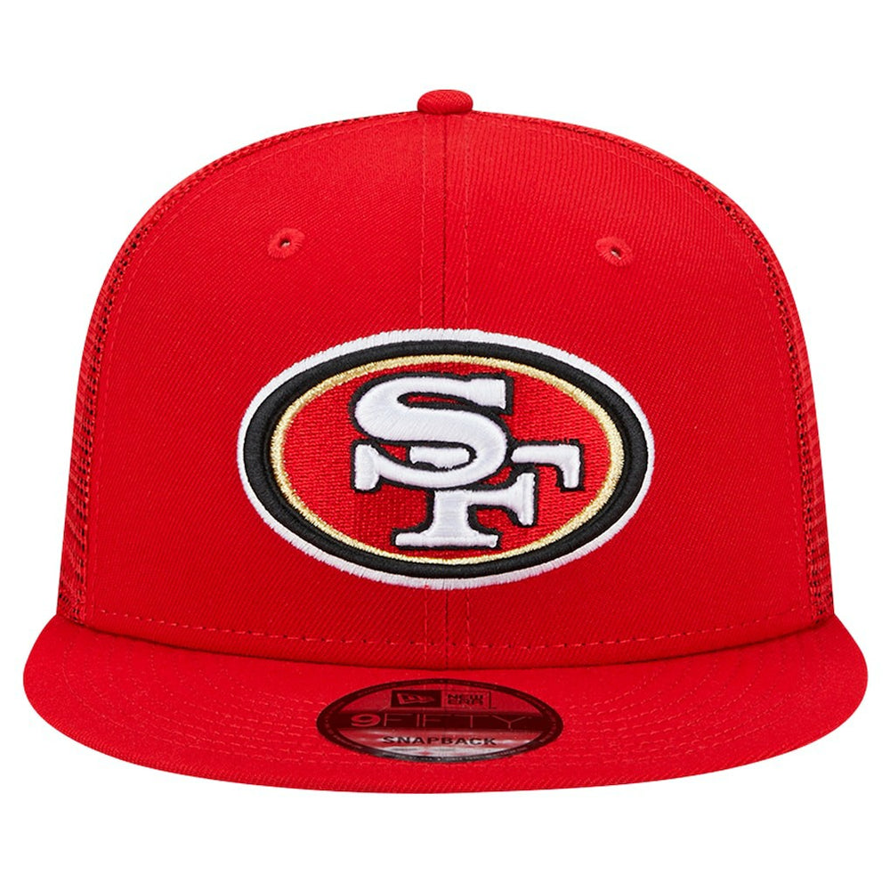 San Francisco 49ers New Era Main Trucker 9FIFTY Snapback Hat - Scarlet Hats