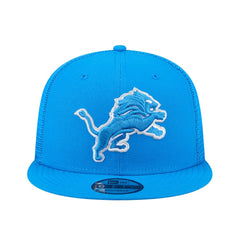 Detroit Lions New Era Main Trucker 9FIFTY Snapback Hat - Blue Hats