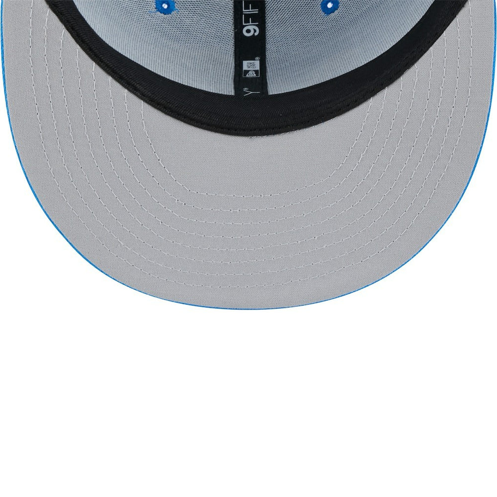 Detroit Lions New Era Main Trucker 9FIFTY Snapback Hat - Blue Hats