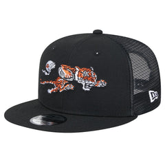 Cincinnati Bengals New Era Throwback Main Trucker 9FIFTY Snapback Hat - Black Hats