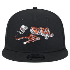 Cincinnati Bengals New Era Throwback Main Trucker 9FIFTY Snapback Hat - Black Hats