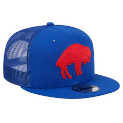 Buffalo Bills New Era Throwback Main Trucker 9FIFTY Snapback Hat - Royal Hats