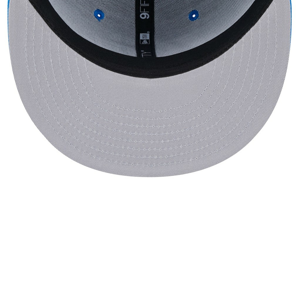 Detroit Lions New Era Main Script 9FIFTY Snapback Hat - Blue Hats