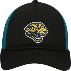 Jacksonville Jaguars New Era Youth A-Frame 9FORTY Trucker Adjustable Hat - Black Hats