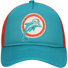 Miami Dolphins New Era Youth A-Frame 9FORTY Trucker Adjustable Hat - Aqua Hats