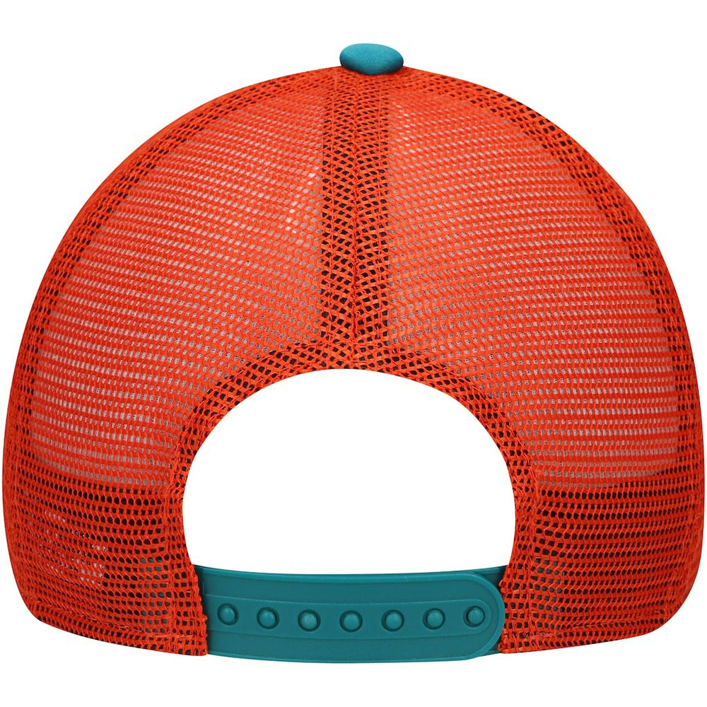 Miami Dolphins New Era Youth A-Frame 9FORTY Trucker Adjustable Hat - Aqua Hats