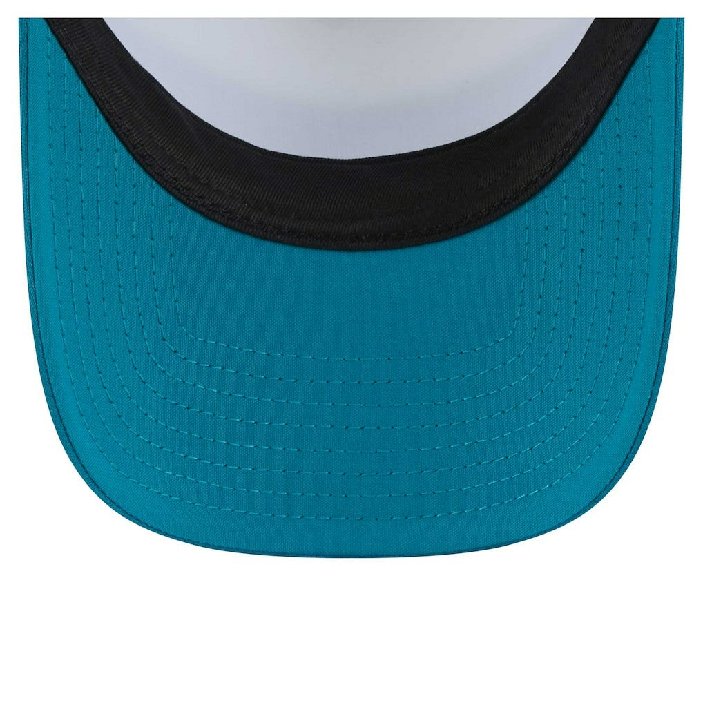 Jacksonville Jaguars New Era Youth Sport Night Color Block 9FORTY A-Frame Trucker Adjustable Hat - Teal Hats
