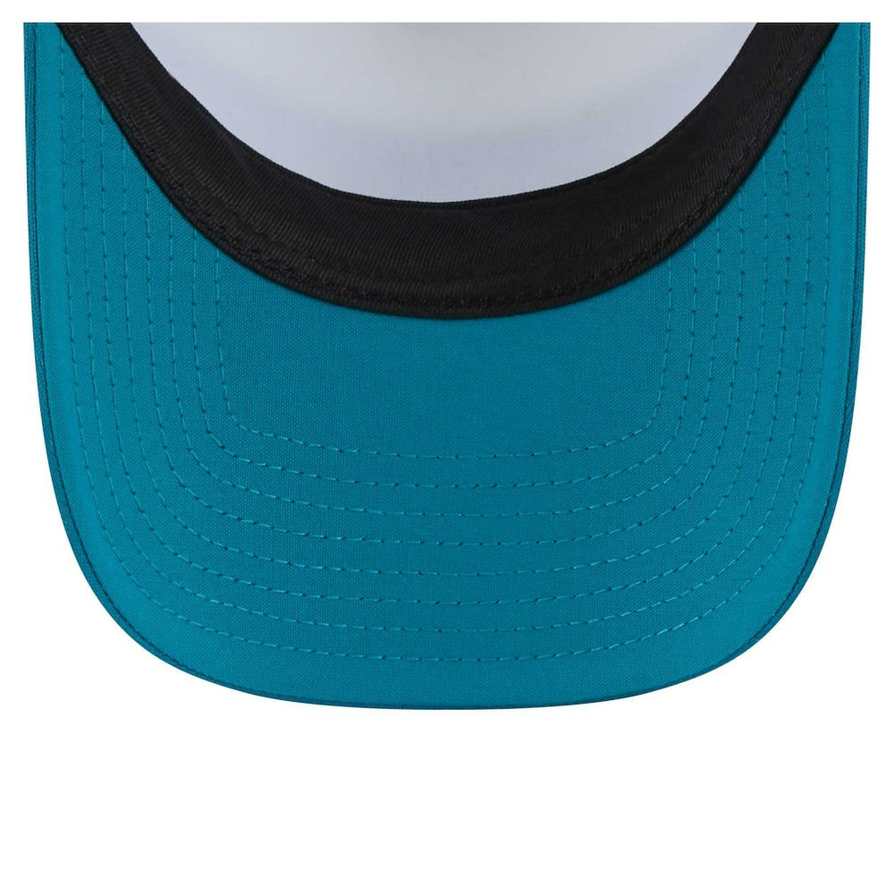Jacksonville Jaguars New Era Youth Sport Night Color Block 9FORTY A-Frame Trucker Adjustable Hat - Teal Hats