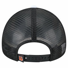 Cincinnati Bengals New Era Youth Sport Night Color Block 9FORTY A-Frame Trucker Adjustable Hat - Black Hats