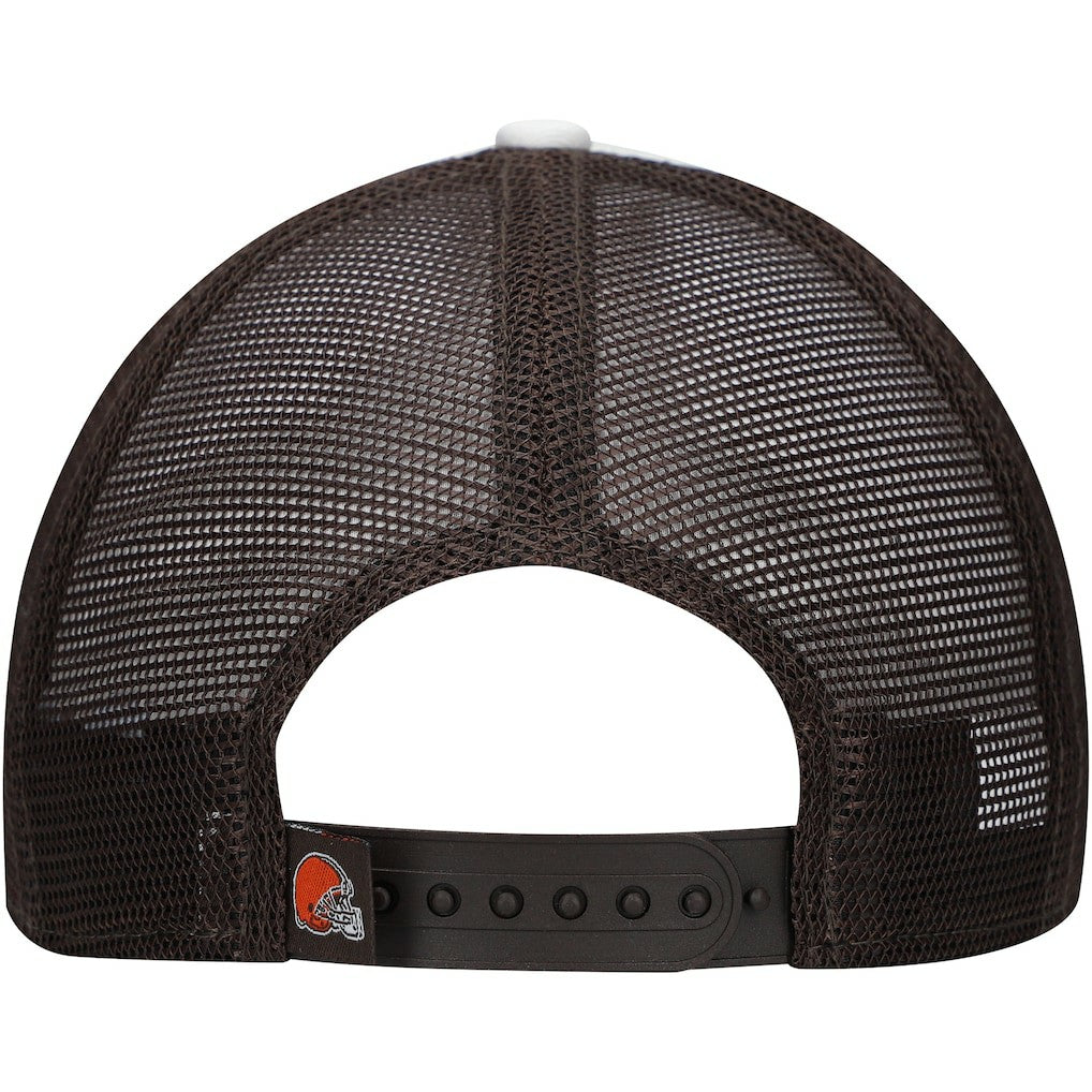 Cleveland Browns New Era Youth Sport Night Color Block 9FORTY A-Frame Trucker Adjustable Hat - Brown Hats