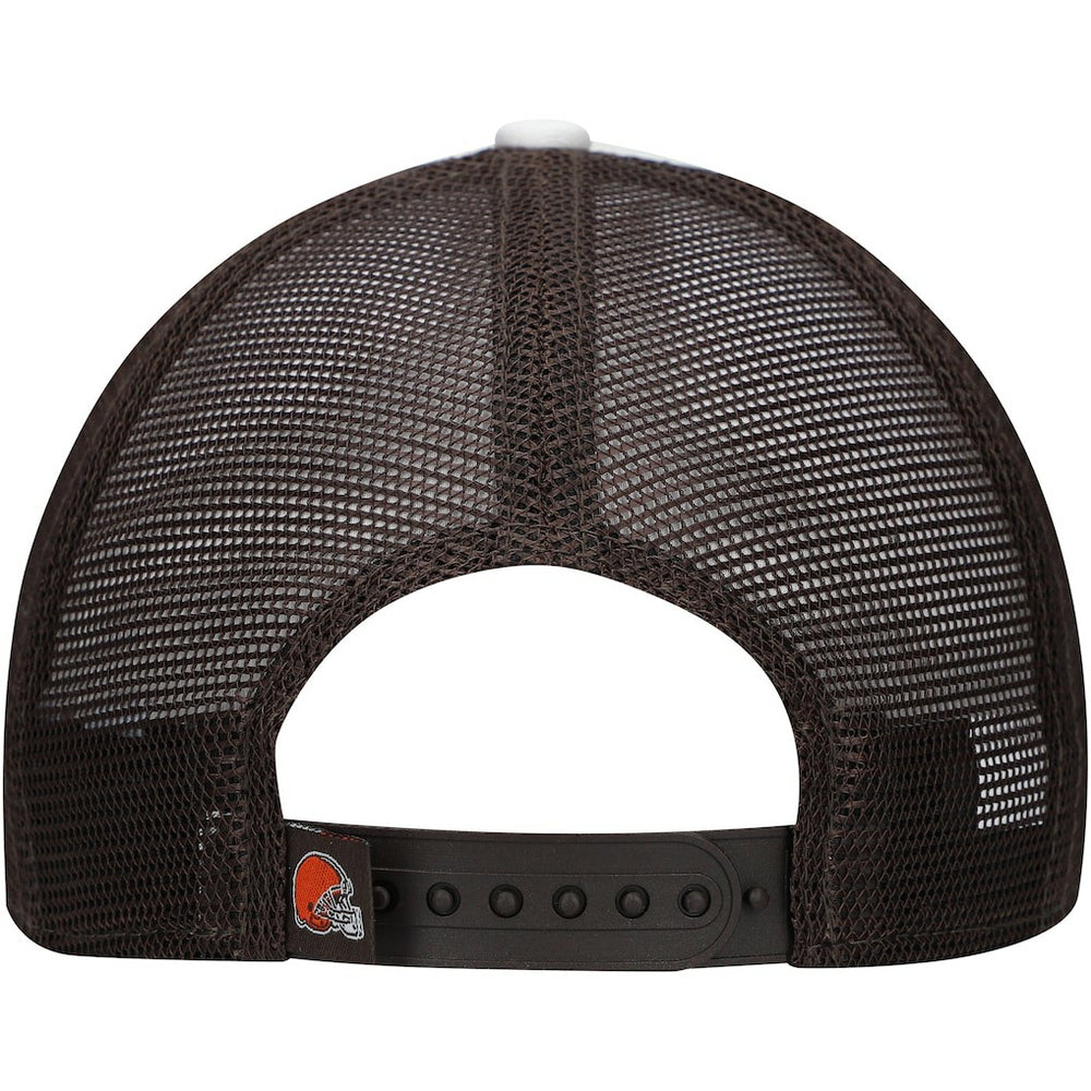 Cleveland Browns New Era Youth Sport Night Color Block 9FORTY A-Frame Trucker Adjustable Hat - Brown Hats