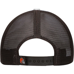 Cleveland Browns New Era Youth Sport Night Color Block 9FORTY A-Frame Trucker Adjustable Hat - Brown Hats