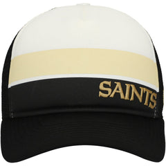 New Orleans Saints New Era Youth Sport Night Color Block 9FORTY A-Frame Trucker Adjustable Hat - Black Hats