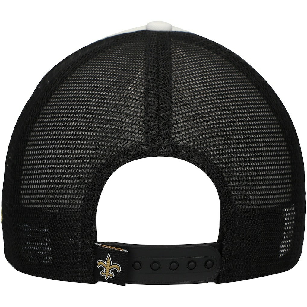 New Orleans Saints New Era Youth Sport Night Color Block 9FORTY A-Frame Trucker Adjustable Hat - Black Hats