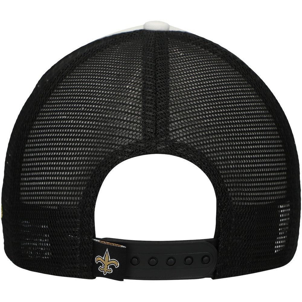New Orleans Saints New Era Youth Sport Night Color Block 9FORTY A-Frame Trucker Adjustable Hat - Black Hats