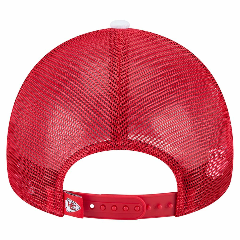 Kansas City Chiefs New Era Youth Sport Night Color Block 9FORTY A-Frame Trucker Adjustable Hat - Red Hats