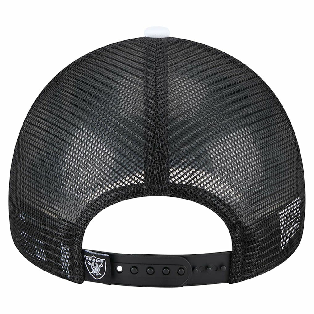 Las Vegas Raiders New Era Youth Sport Night Color Block 9FORTY A-Frame Trucker Adjustable Hat - Black Hats