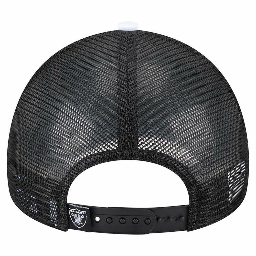Las Vegas Raiders New Era Youth Sport Night Color Block 9FORTY A-Frame Trucker Adjustable Hat - Black Hats